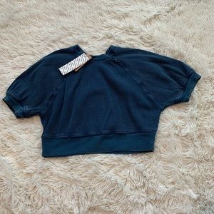 Blue cropped shirt from urban outfitters